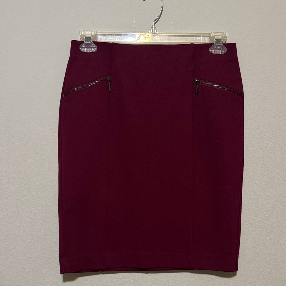Alfani Deep Burgundy Pencil Skirt